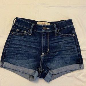 Denim Short-shorts High Rise Dark Wash